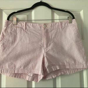Ralph Lauren pink and white seersucker shorts